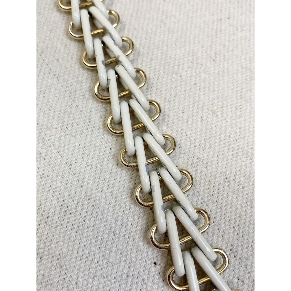 Vintage gold and white choker and earring set
